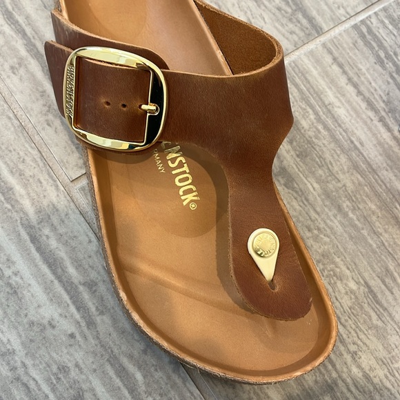 Birkenstock Gizeh Big Buckle Slide Sandal (Women) Cognac Size 11/42 NWT - Picture 7 of 9